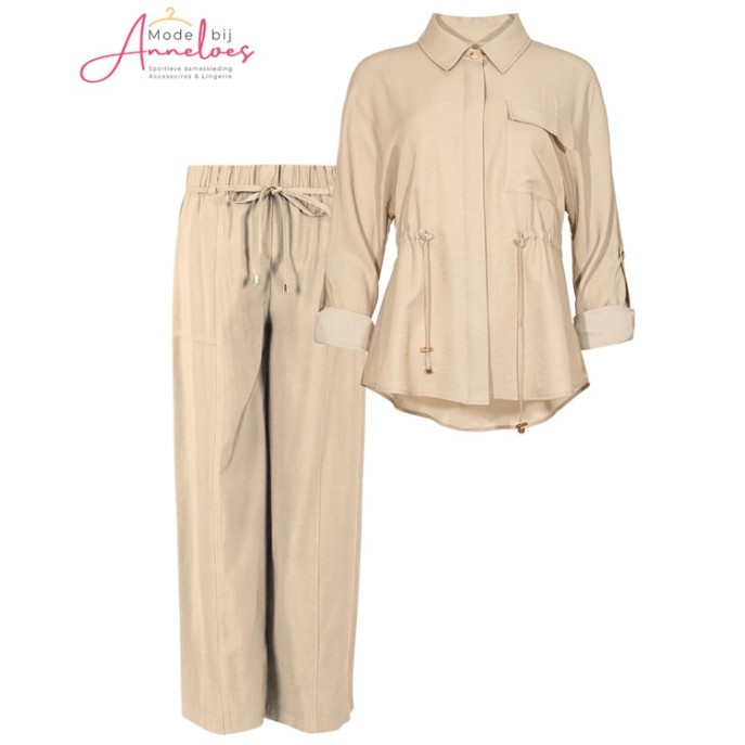 ZIZO Broek Doore L32 wijd koord glans Sand